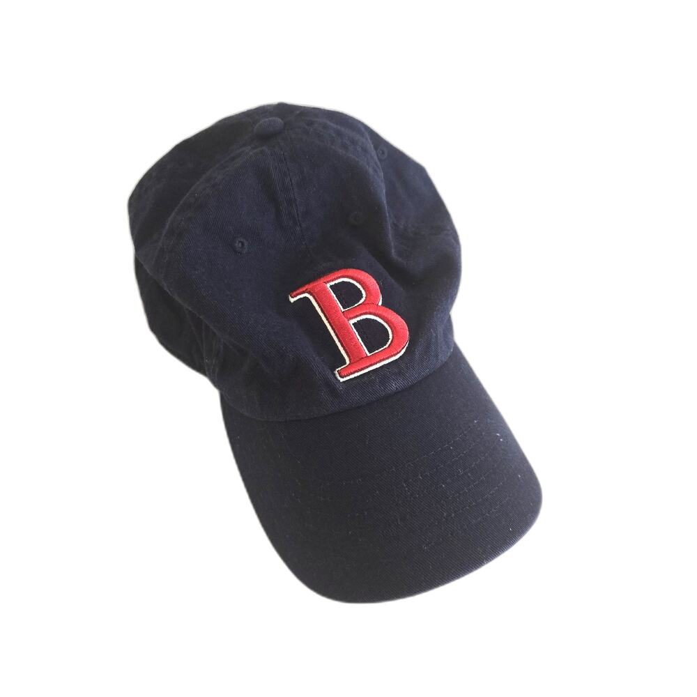 Bay State Apparel B Boston Baseball Hat Cap Navy Red
